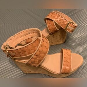 Stuart Weitzman Ankle Strap cork  Wedge sandals